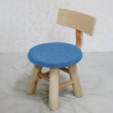 Houten stoel + rugleuning.