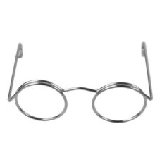 Brilletje zilverkleurig 5 cm