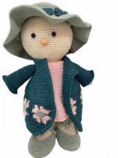 Crochet G.D kledingset"pretty little girl pastel"