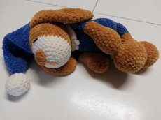 Slaaphondje in chenille Roze